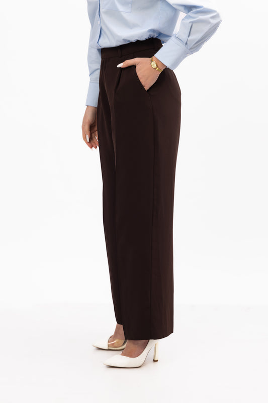 Pantalon Ligne — Marron Chocolat