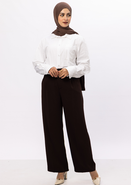 Pantalon Ligne — Marron Chocolat