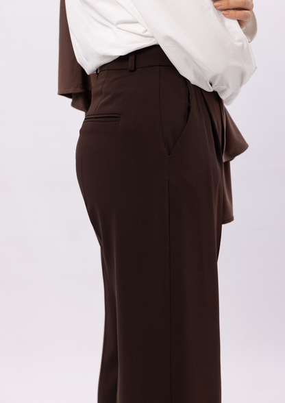 Pantalon Ligne — Marron Chocolat