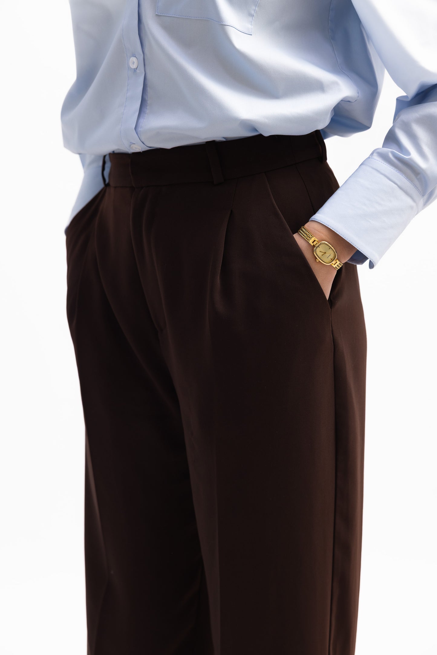 Pantalon Ligne — Marron Chocolat