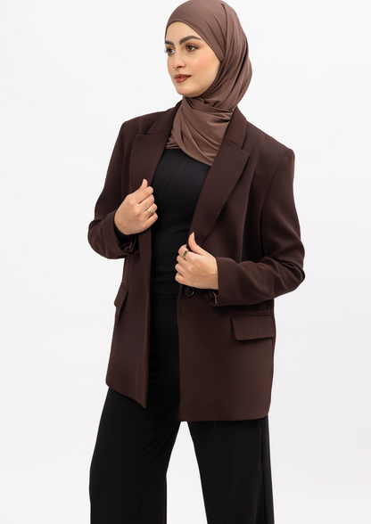 Blazer Ligne — Marron Chocolat